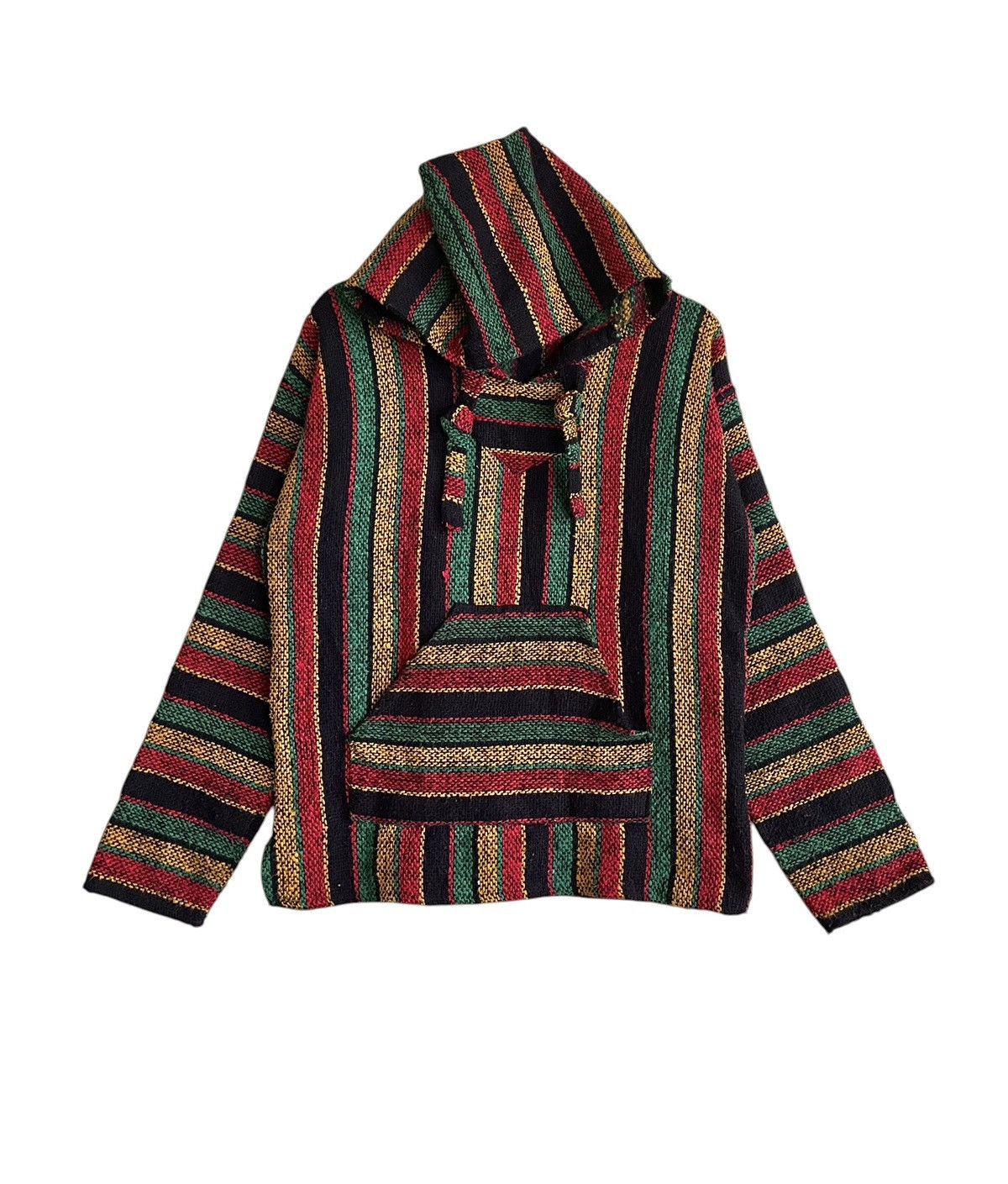 Vintage Vintage Mexican Baja Rasta Hoodie 1990s Size US M / EU 48-50 / 2 - 1 Thumbnail