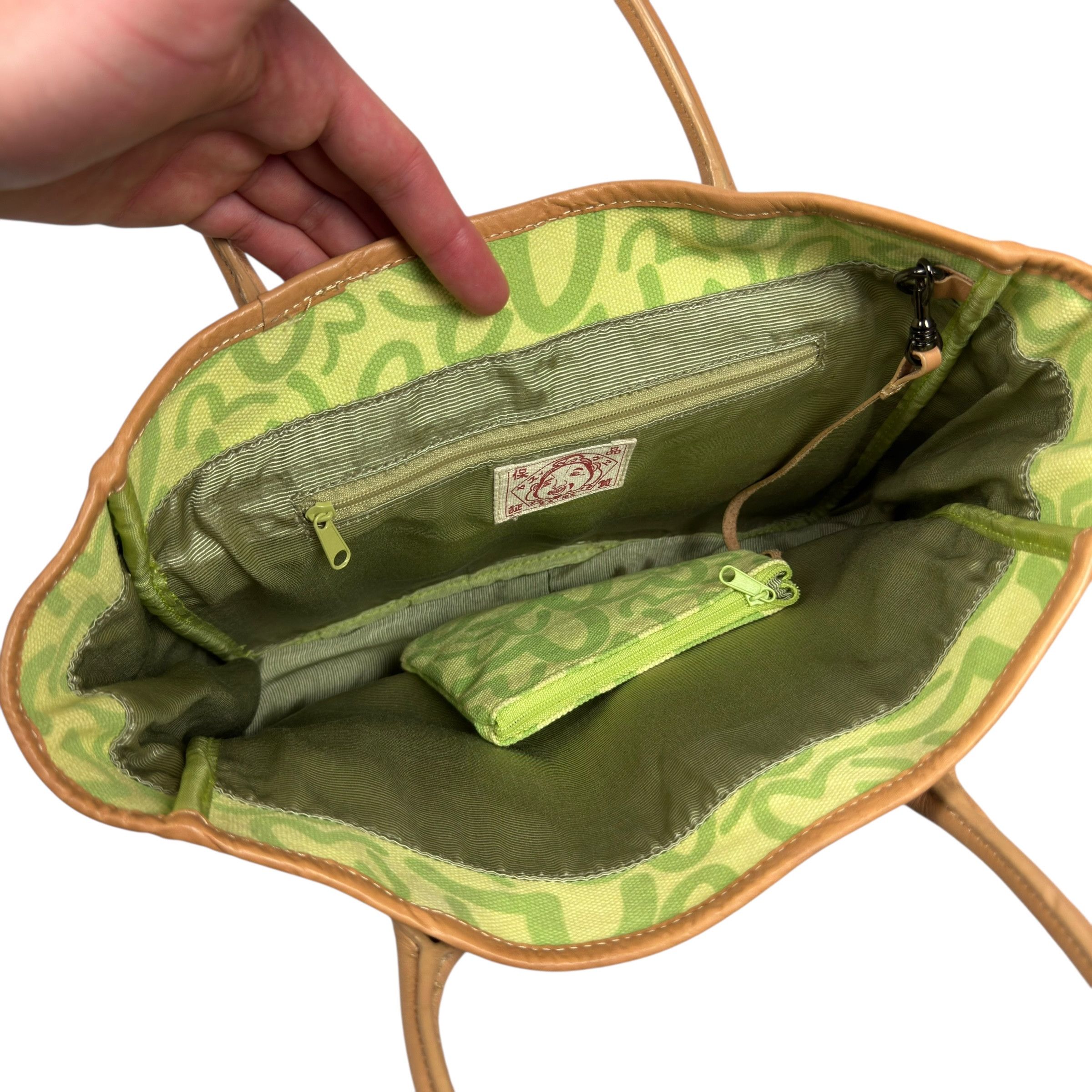 Evisu × Japanese Brand Evisu Women's Green Inner Pocket Shoulder Bag with Pouch Size ONE SIZE - 7 Thumbnail