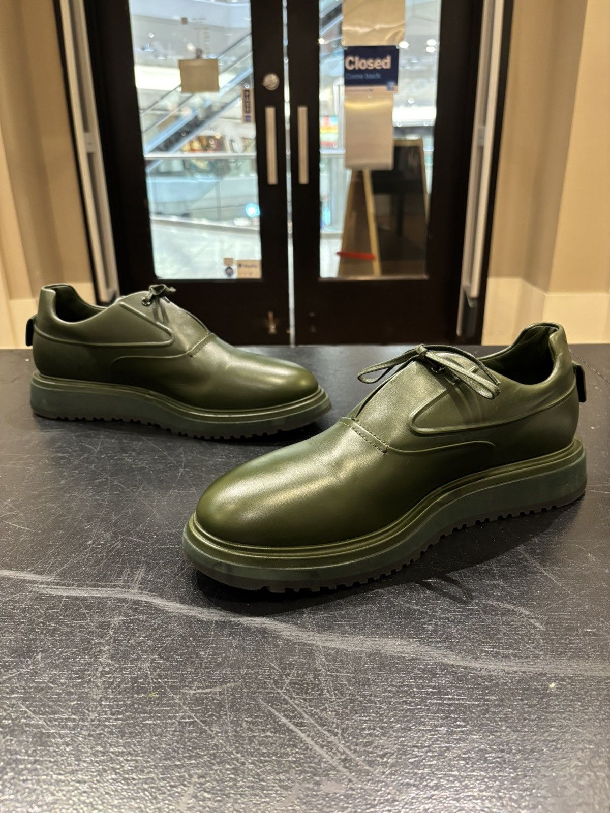 Giorgio Armani Giorgio Armani Leather Single Eyelet Leather Derbies Size US 9.5 / EU 42-43 - 2 Thumbnail