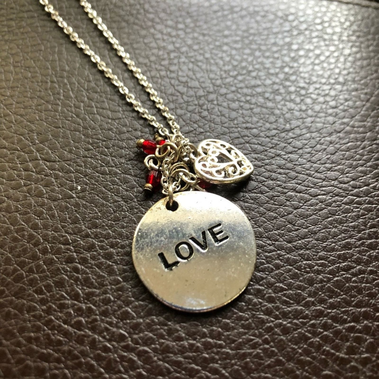 Jewelry Claire’s “LOVE” disc charm beaded necklace Size ONE SIZE - 6 Thumbnail