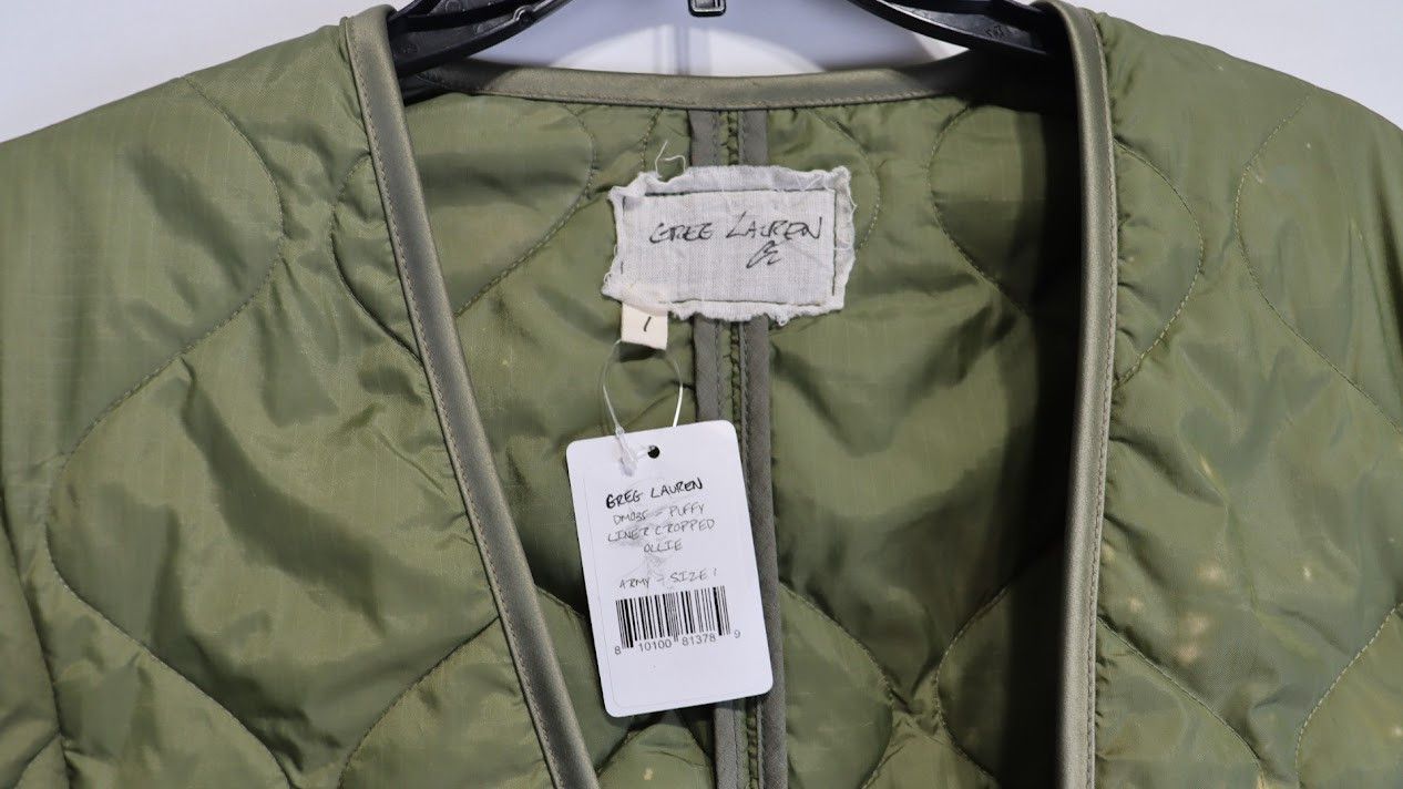 Greg Lauren o1rshd1 Puffy Cropped Gl1 Liner Jacket 'Army' in Green Size US S / EU 44-46 / 1 - 12 Thumbnail