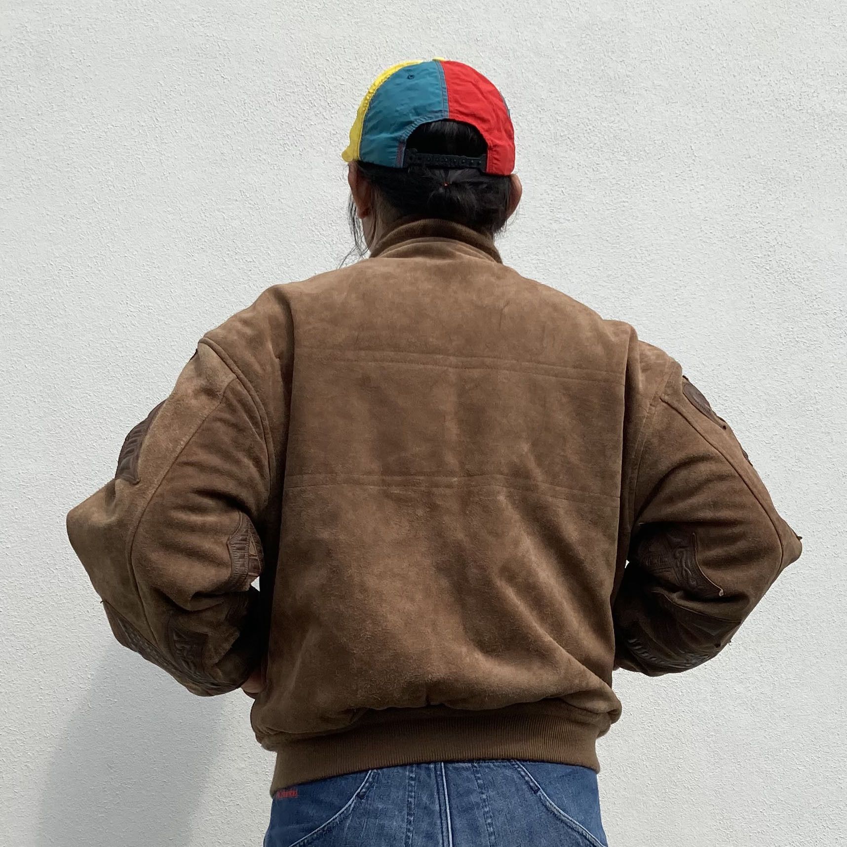 Designer × Kansai Yamamoto Kansai MAN Yutaka Nishimura Suede Leather Bomber Jacket Size US M / EU 48-50 / 2 - 6 Thumbnail