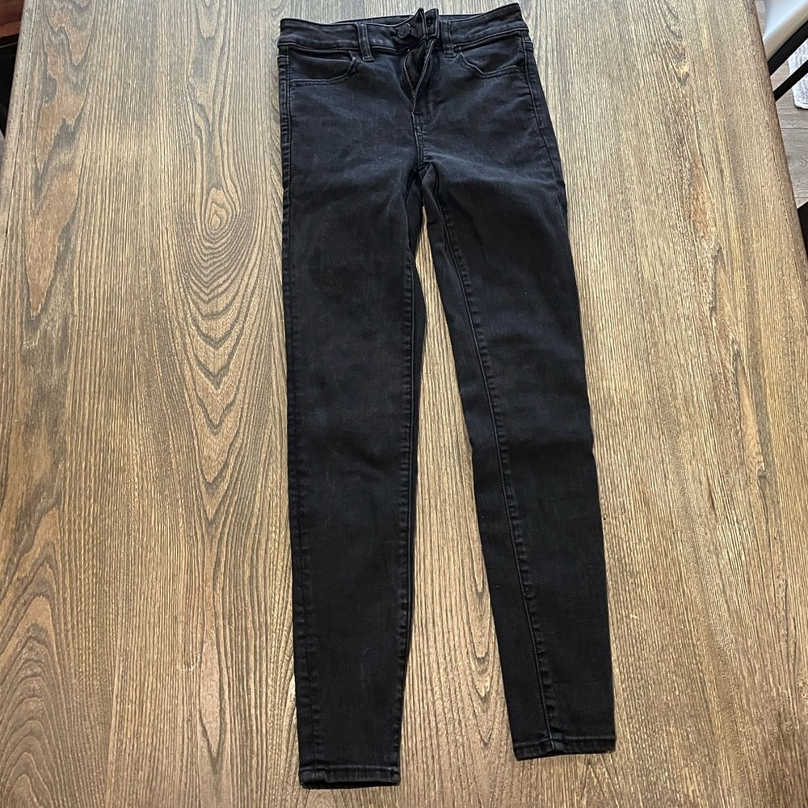 American Eagle Outfitters American Eagle Skinny Jeans High Rise Next Level Black 2 Size 26" / US 2 / IT 38 - 1 Thumbnail