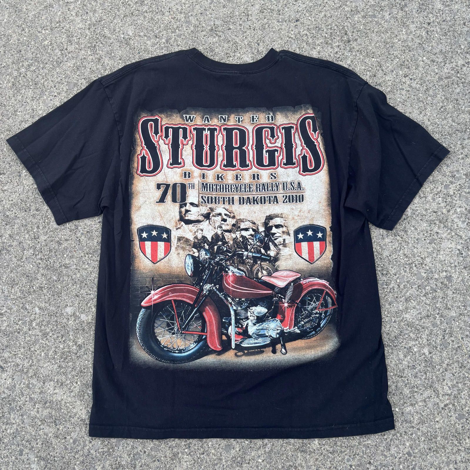 Astrid Andersen Sturgis Motorcycle Rally Graphic T-Shirt - Vintage Style Size US XL / EU 56 / 4 - 3 Thumbnail