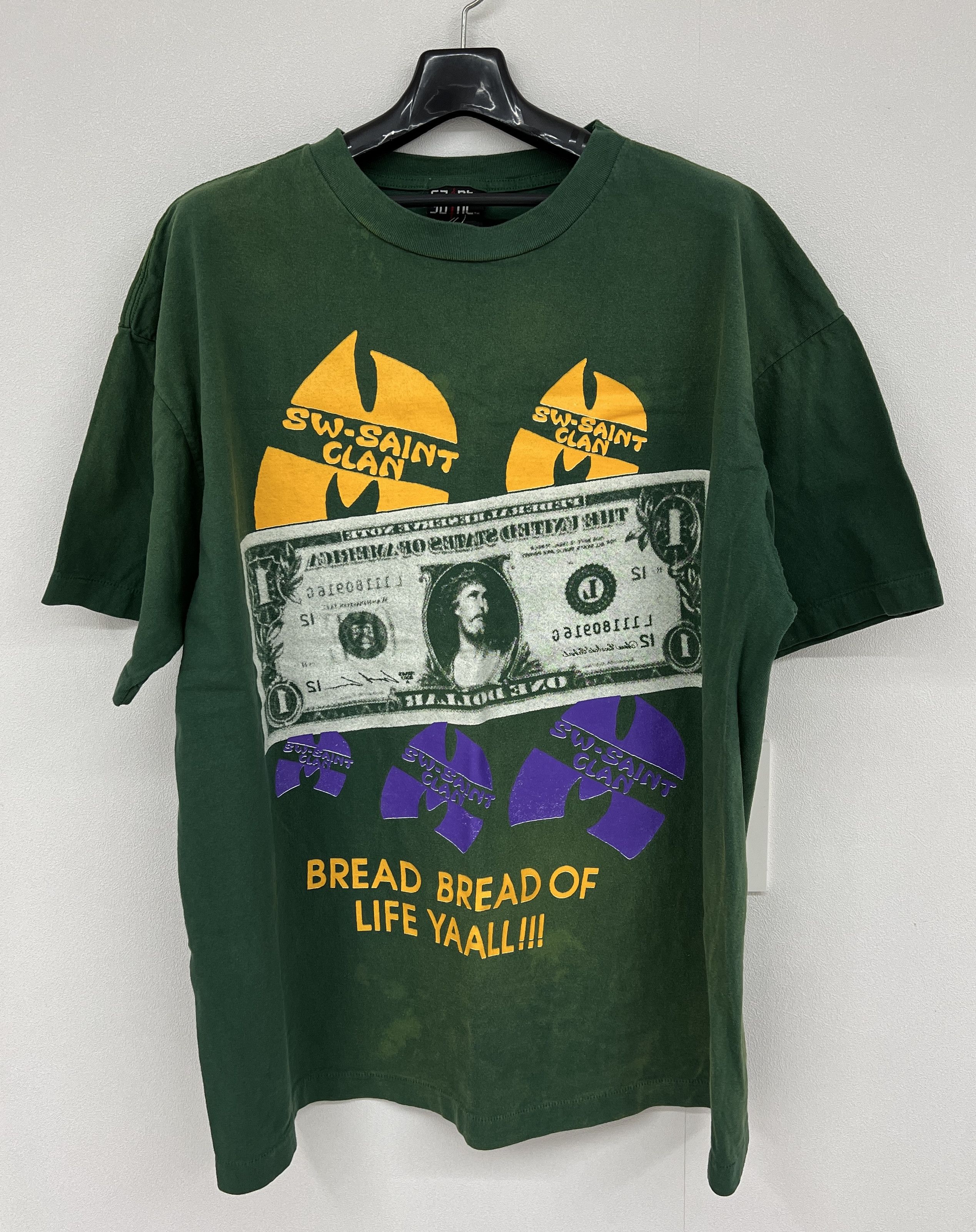 image of Saint Michael X Sean Wotherspoon Wu-Tang T-Shirt in Vintage Green, Men's (Size XL)