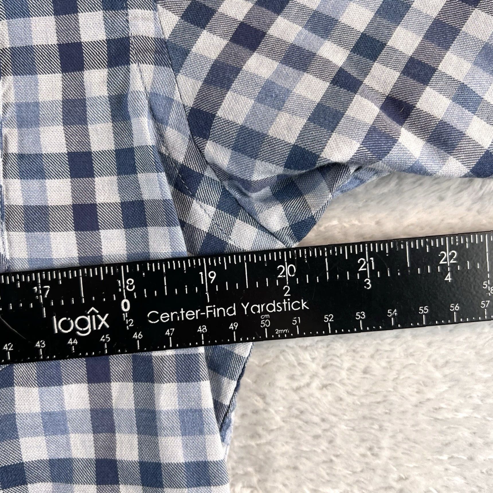 Billy Reid Billy Reid Shirt Mens Medium Blue Gingham Plaid Button Up Standard Cut Preppy Size US M / EU 48-50 / 2 - 6 Thumbnail