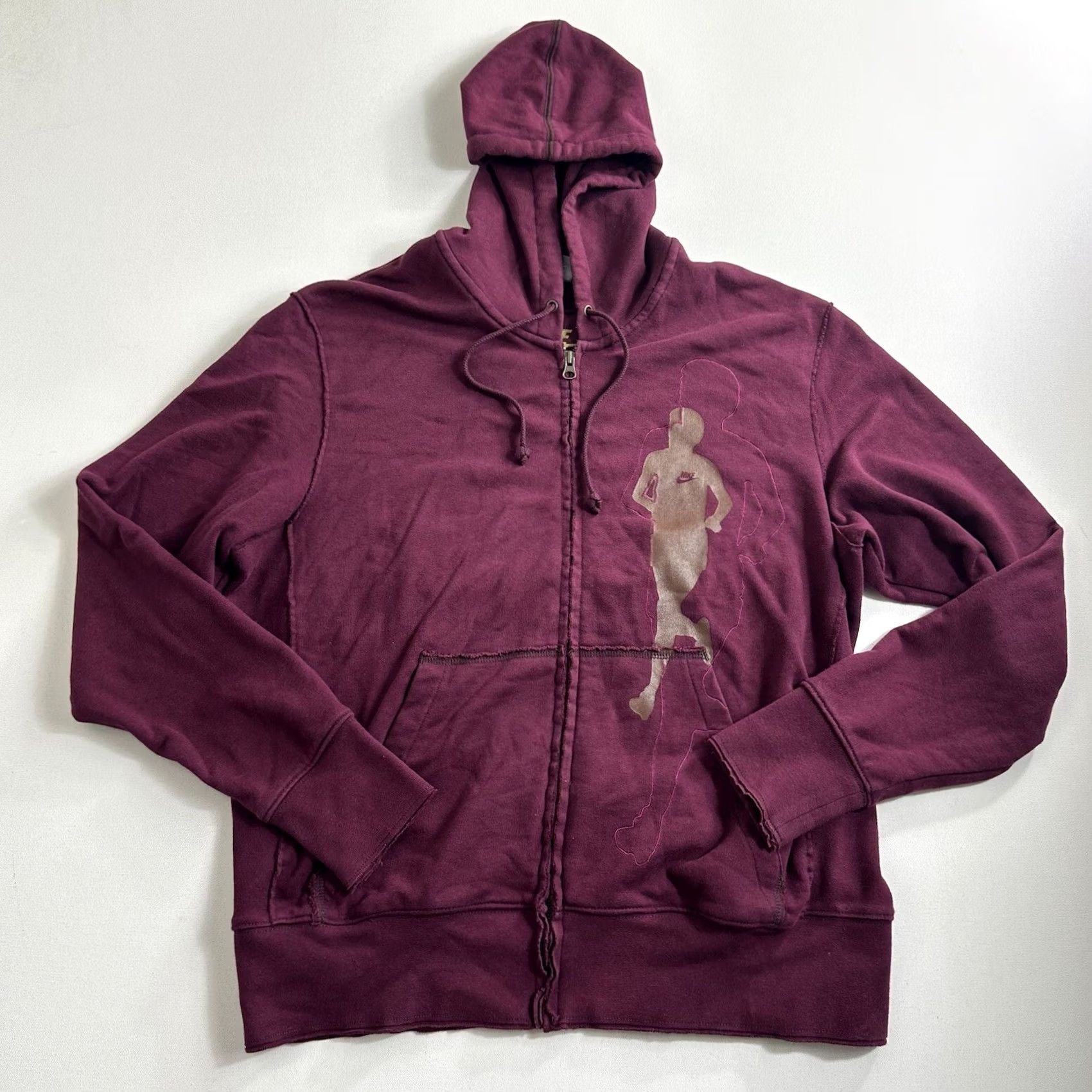 Nike VINTAGE Nike Hoodie Sweatshirt Sweater Full-Zip Silver Tag Logo Adult Size L Men Size US L / EU 52-54 / 3 - 2 Thumbnail