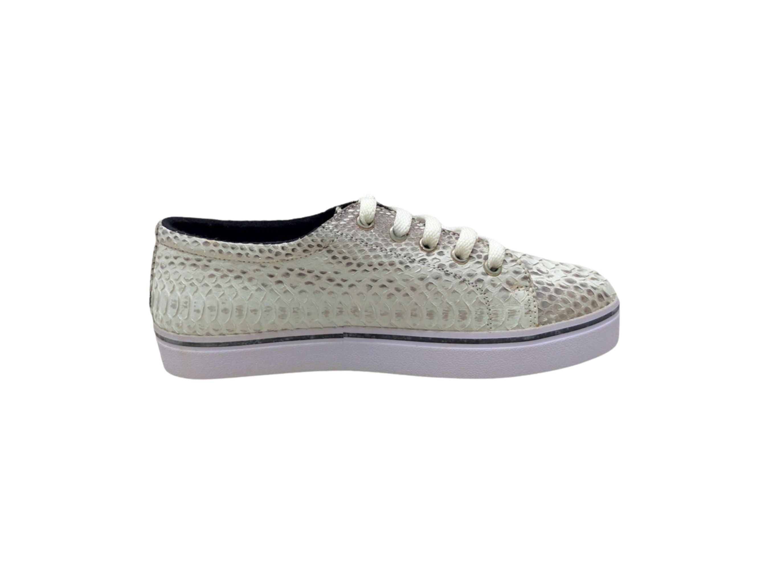 Handmade Snakeskin Casual Sneakers Size US 7 / EU 40 - 1 Thumbnail