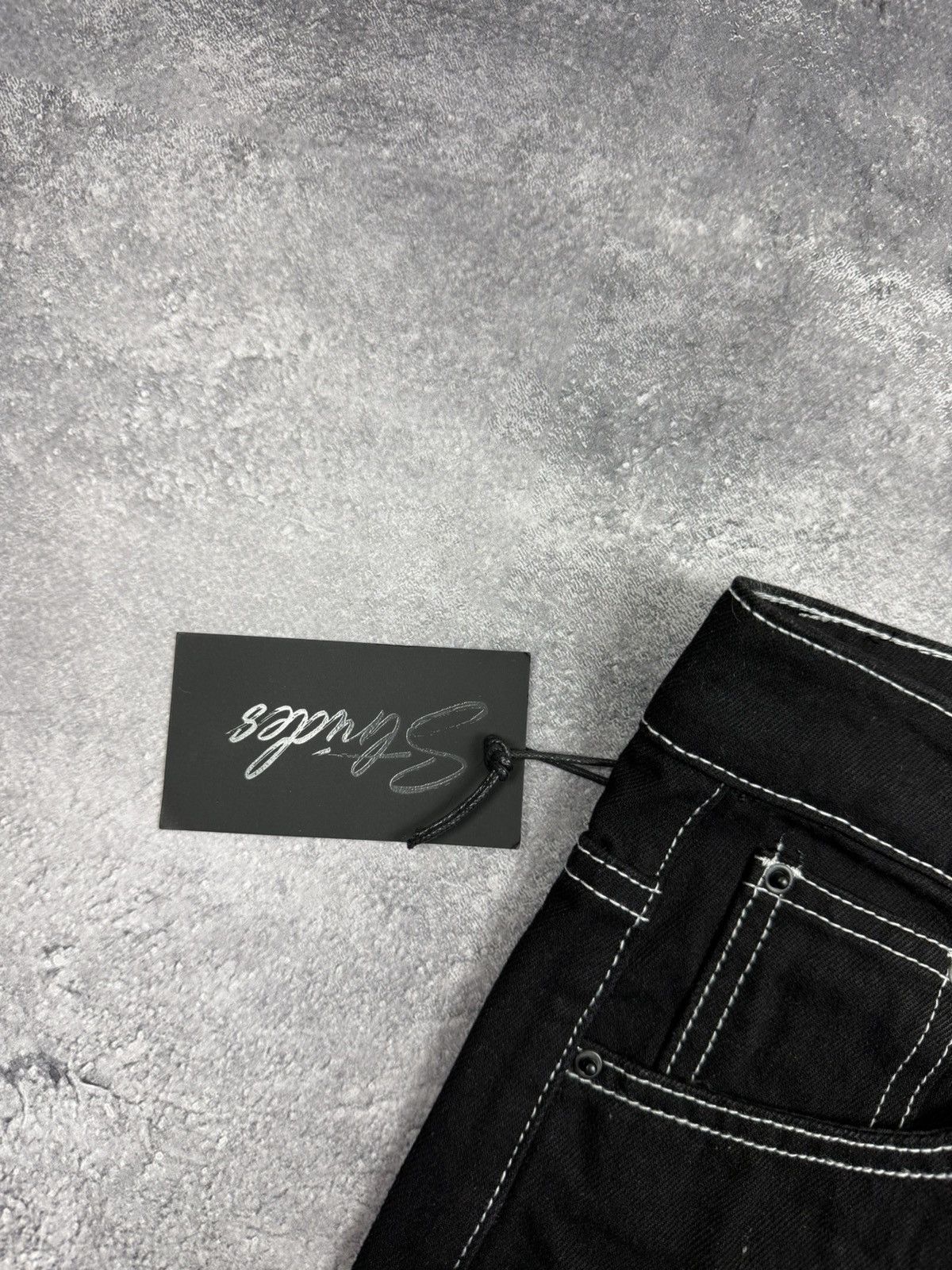 Japanese Brand Strides Baggy Jeans Denim Pants Black Y2K Skater Streetwear Size US 32 / EU 48 - 12 Thumbnail