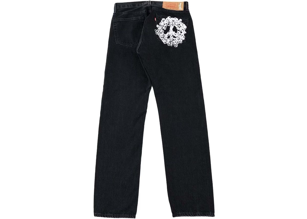 DENIM TEARS × Levi's DENIM TEARS “PEACE IN MY POCKET” JEANS 40x34 Size US 40 / EU 56 - 6 Thumbnail