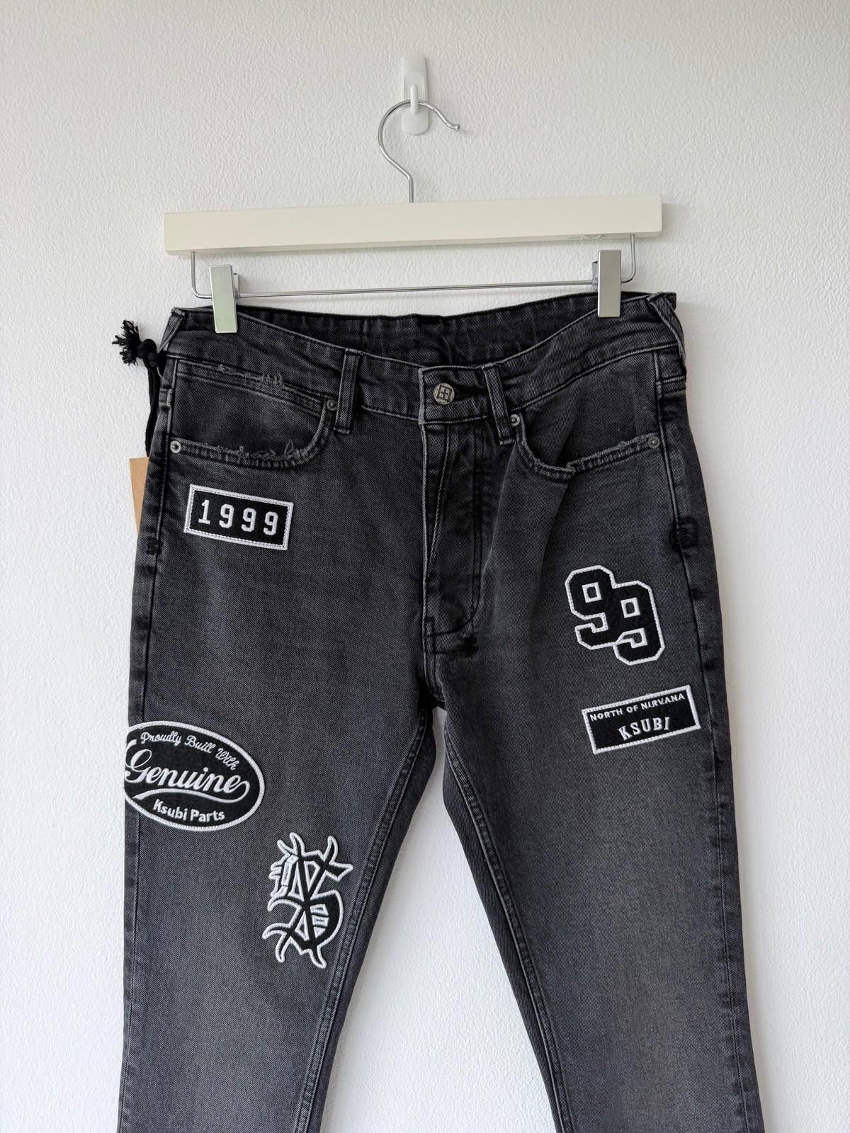 Ksubi new Ksubi mens jeans van winkle roadhouse black patched 32 Size US 32 / EU 48 - 2 Thumbnail