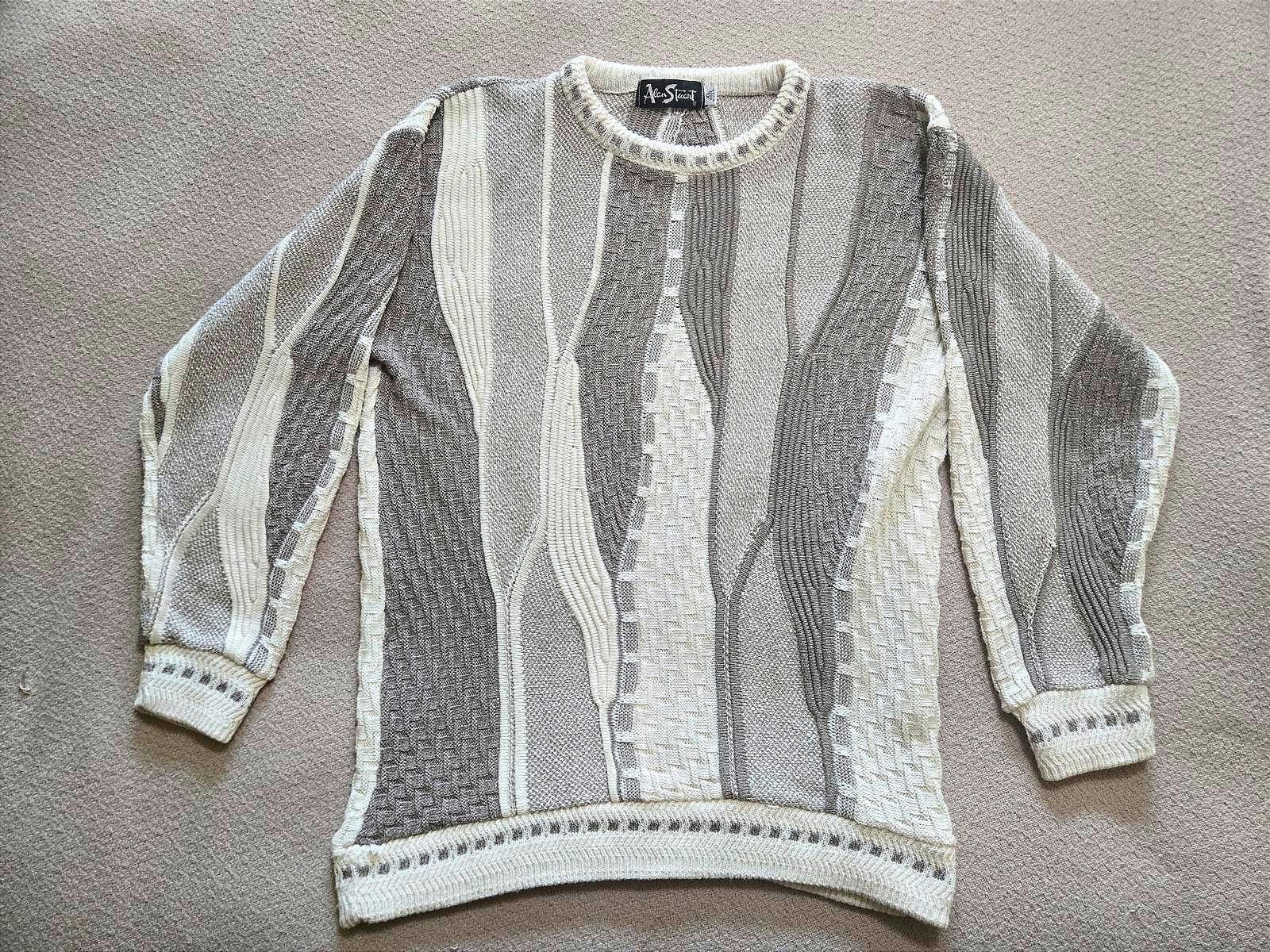 Other Alan Stuart Sweater XL | 90s Textured Knit Crewneck Size US XL / EU 56 / 4 - 3 Thumbnail