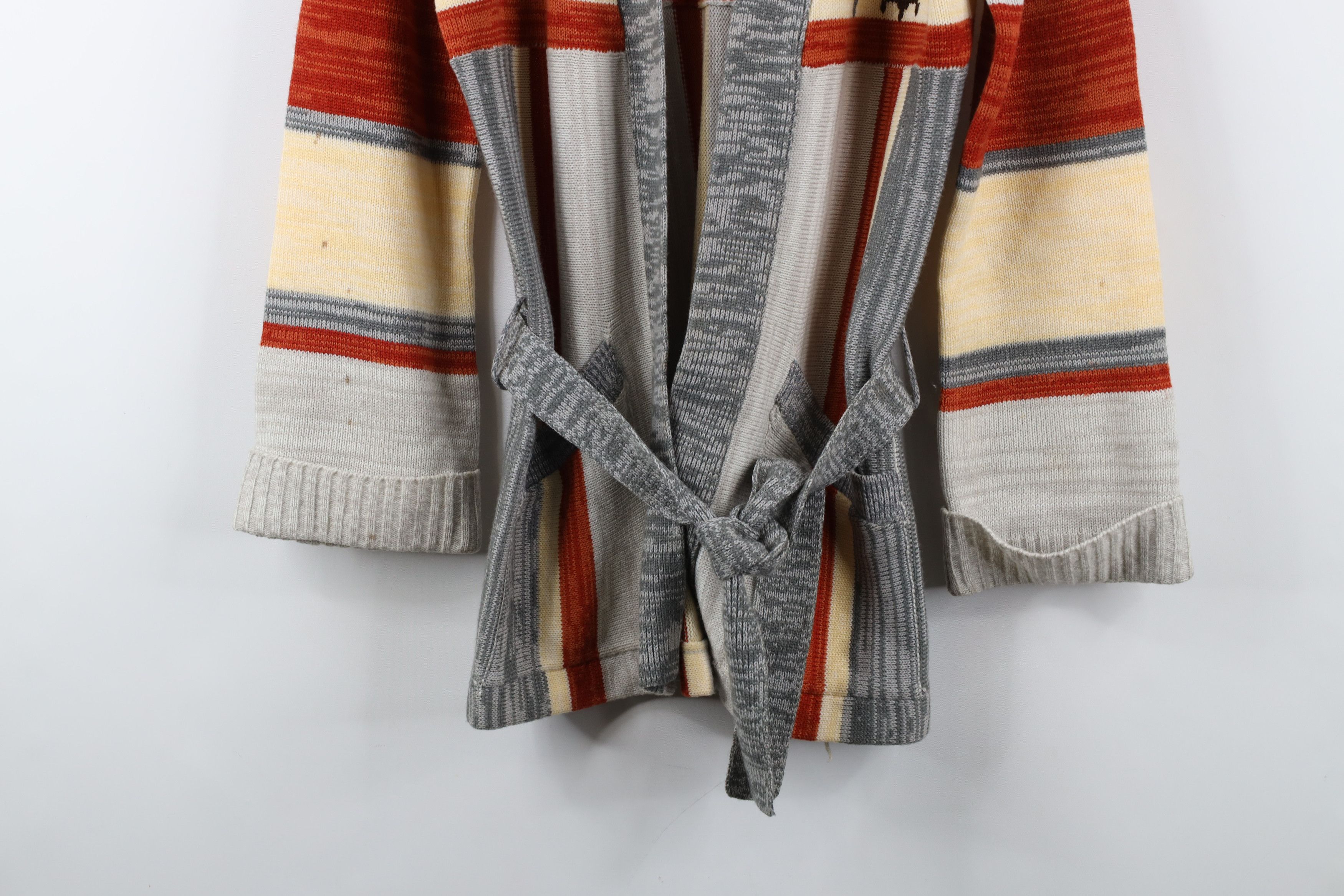 Vintage Vintage 70s Mid Century Modern MCM Belted Cardigan Sweater Size M / US 6-8 / IT 42-44 - 3 Thumbnail