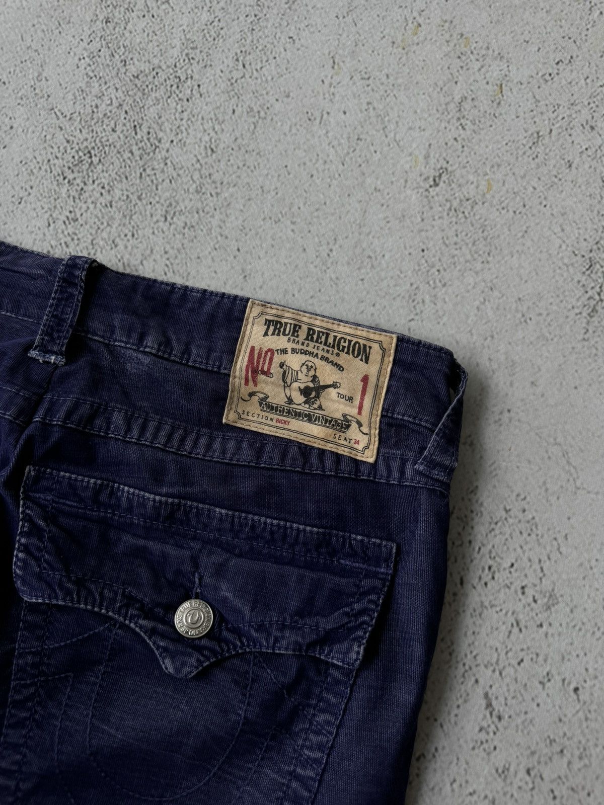 True Religion × Vintage True Religion Budda Purple Corduroy Y2K Pants Size US 33 - 6 Thumbnail