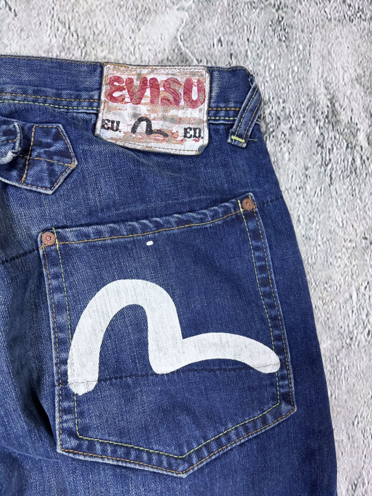 Evisu Evisu EU ED jeans vintage denim pants cargo navy blue Y2K Size US 31 - 3 Thumbnail