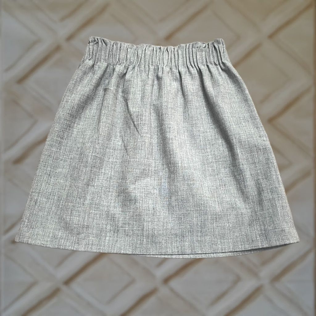 J.Crew J.Crew Mercantile Skirt Womens 00 Gray Elastic Waist Pleated Pencil Short 00s Mens Women Girls Size 24" / US 00 / IT 34 - 1 Thumbnail