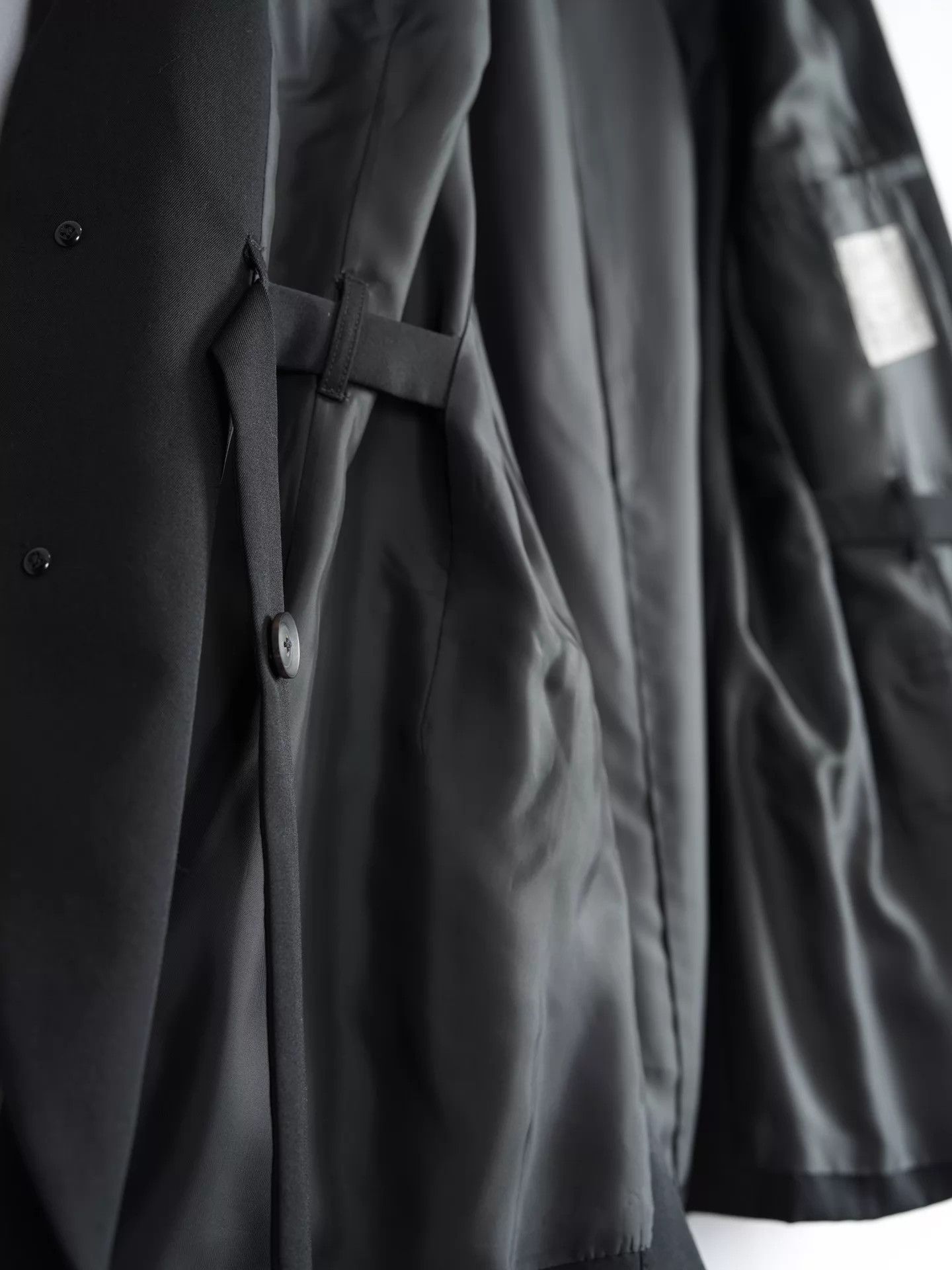 Yohji Yamamoto Yohji Yamamoto 19AW Mafia Tie-Waist Jacket Size US L / EU 52-54 / 3 - 8 Thumbnail