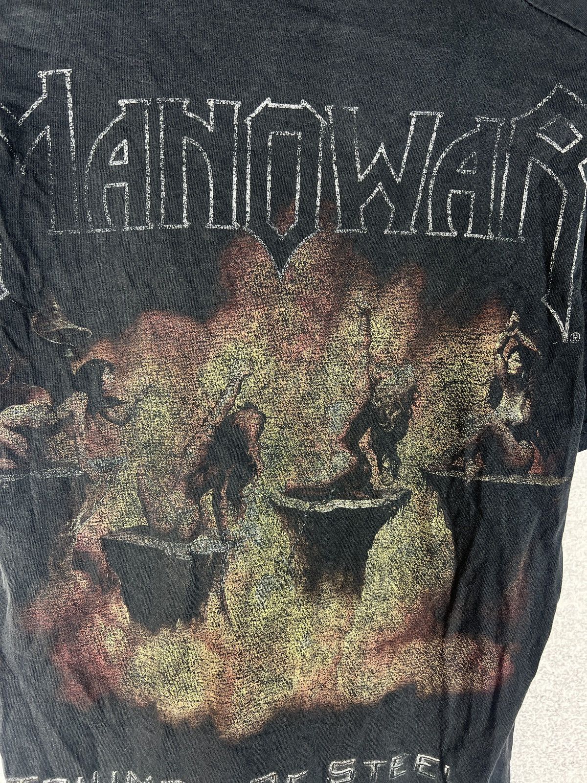 Band Tees Vintage Manowar Triumph Of Steel Rock Band T-Shirt Sunfaded Size US M / EU 48-50 / 2 - 4 Thumbnail