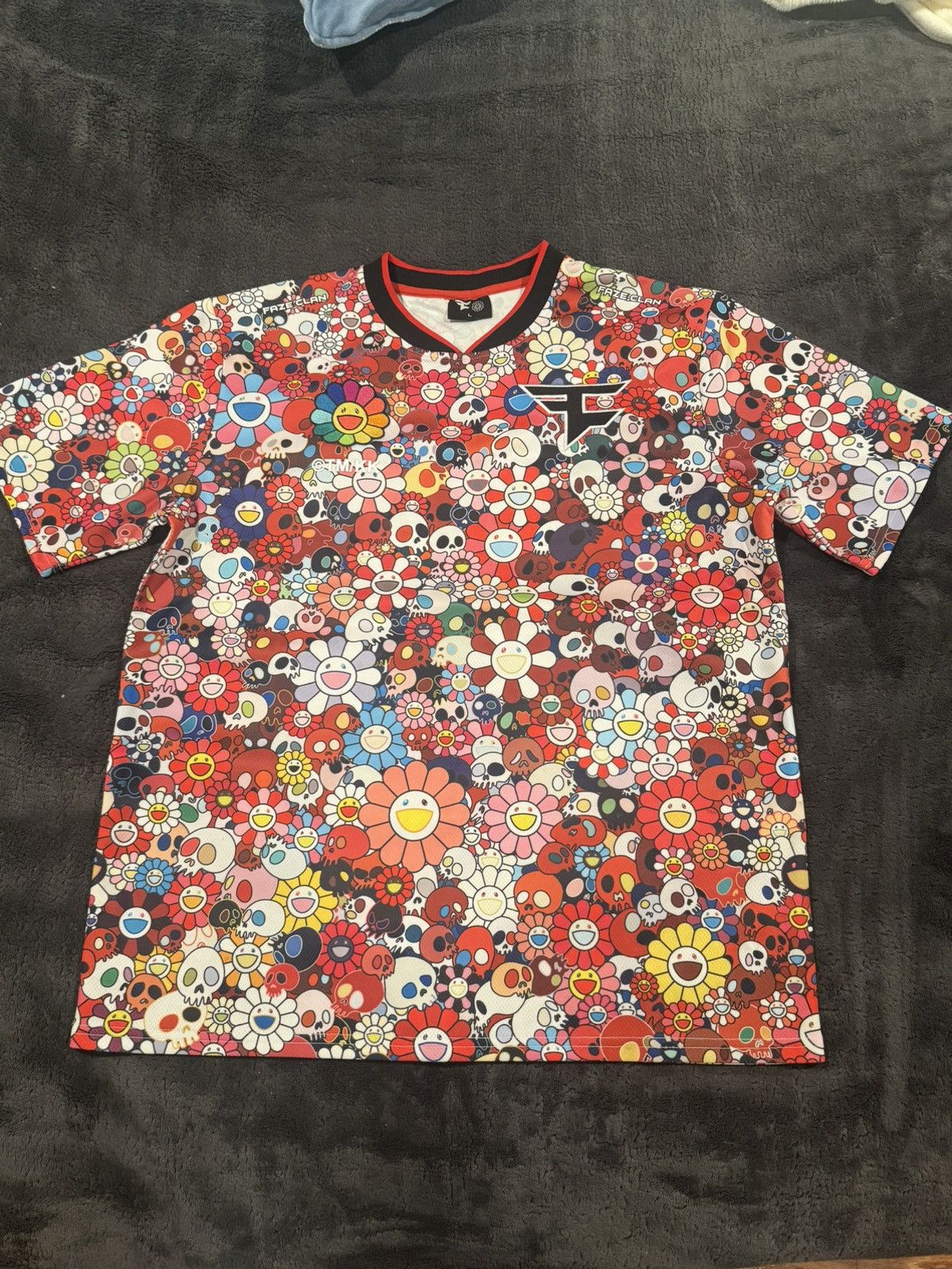 Takashi Murakami Takashi Murakami x Faze Clan Red Flower Jersey