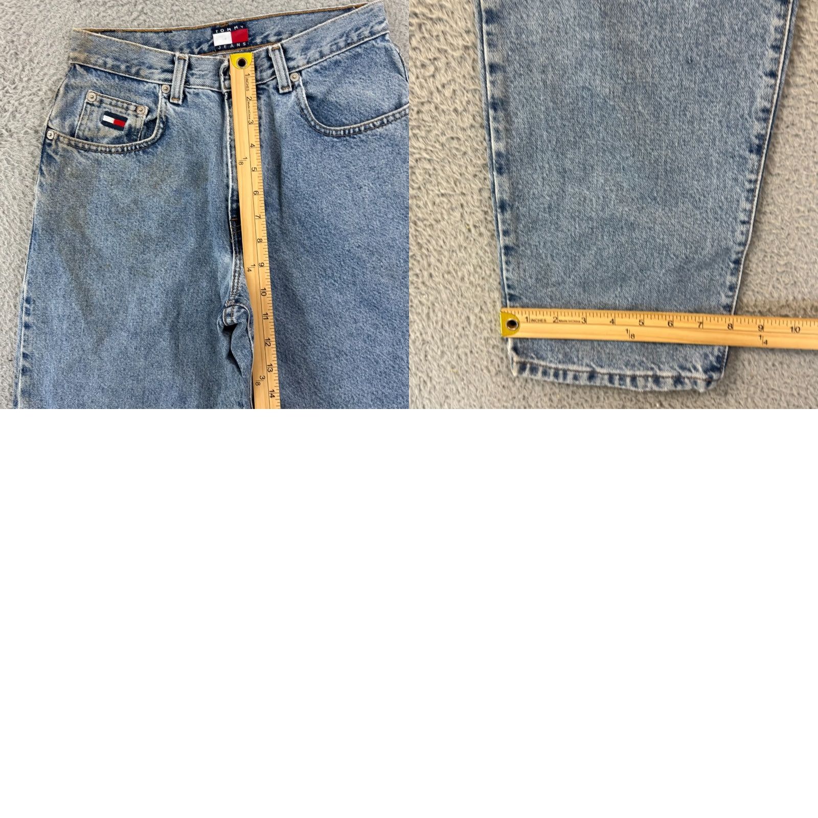 Tommy Hilfiger VINTAGE Tommy Hilfiger Jeans Womens 6 Medium Wash Button 26x30 Denim Loose Y2K City Retro Shoes? Size 28" / US 6 / IT 42 - 9 Thumbnail