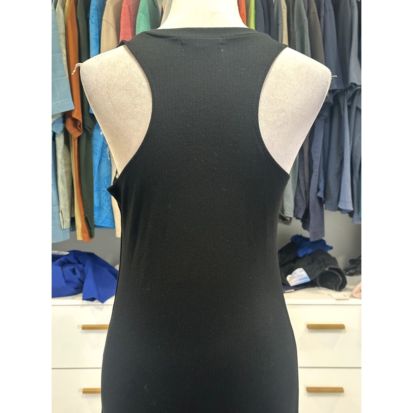 Steve Madden Steve Madden Womens Black Sleeveless Racerback Midi Dress M Size M / US 6-8 / IT 42-44 - 6 Thumbnail