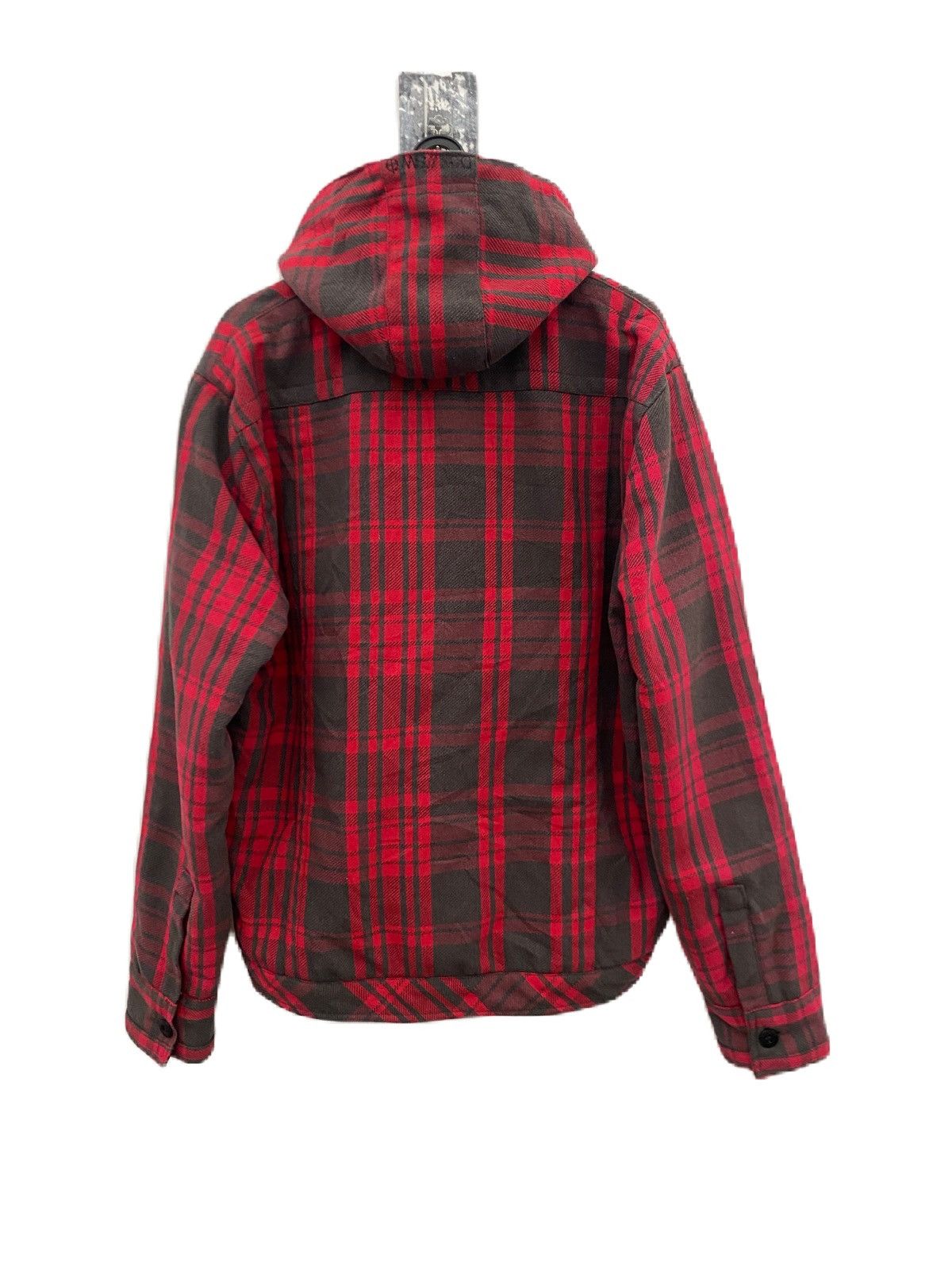 Japanese Brand × KMRii Plaid Jacket Sherpa Inside Deconstructed Jacket With Hoodies Size US XL / EU 56 / 4 - 4 Thumbnail