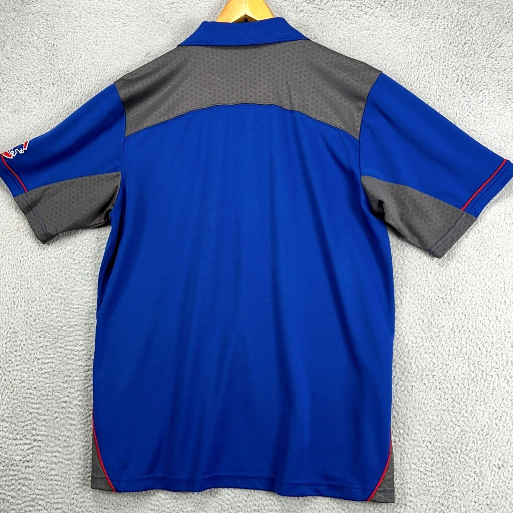 Vintage VINTAGE Chicago Cubs Majestic Polo Shirt XL Blue Grey Short Sleeve Rugby Mens Size US XL / EU 56 / 4 - 3 Thumbnail