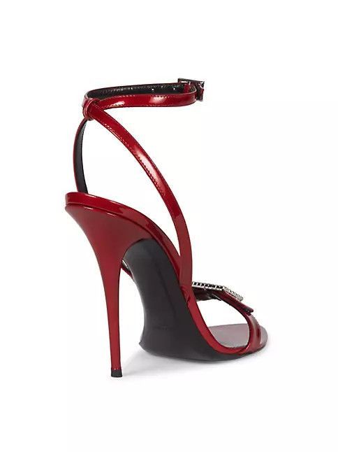 Saint Laurent Paris o1b1hav110824 Claude Patent Leather Sandals in Red Size US 10 / IT 40 - 3 Thumbnail