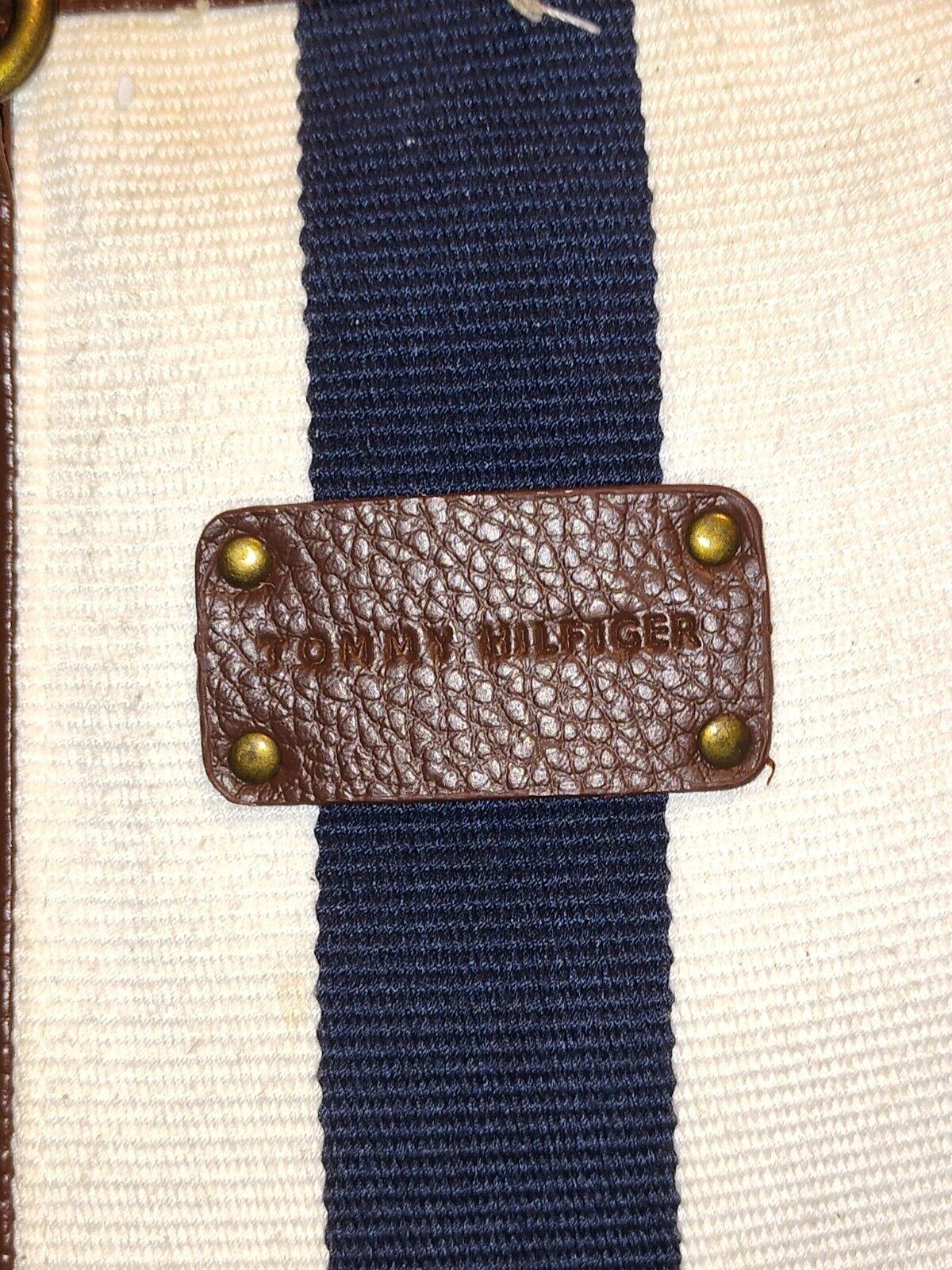 Tommy Hilfiger Tommy Hilfiger Bag Leather Trim Double Handle Tote Handbag Size ONE SIZE - 16 Thumbnail