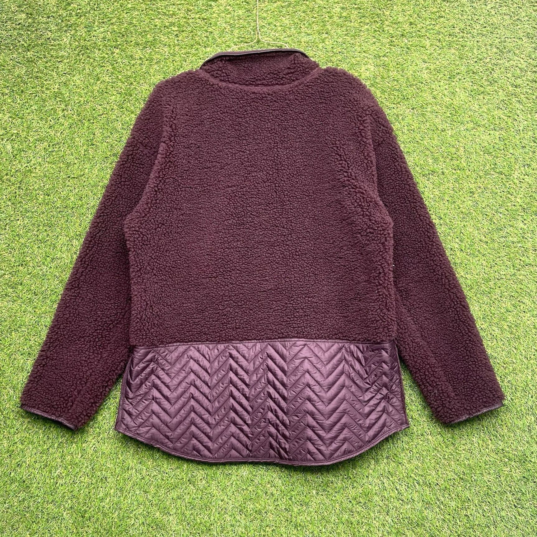 Athleta Athleta Sweatshirt Womens M Cozy Sherpa Snap Eggplant Wine Henley Deep Pile Pullover Quad Pocket Colorful Casual Womens Size M / US 6-8 / IT 42-44 - 2 Thumbnail