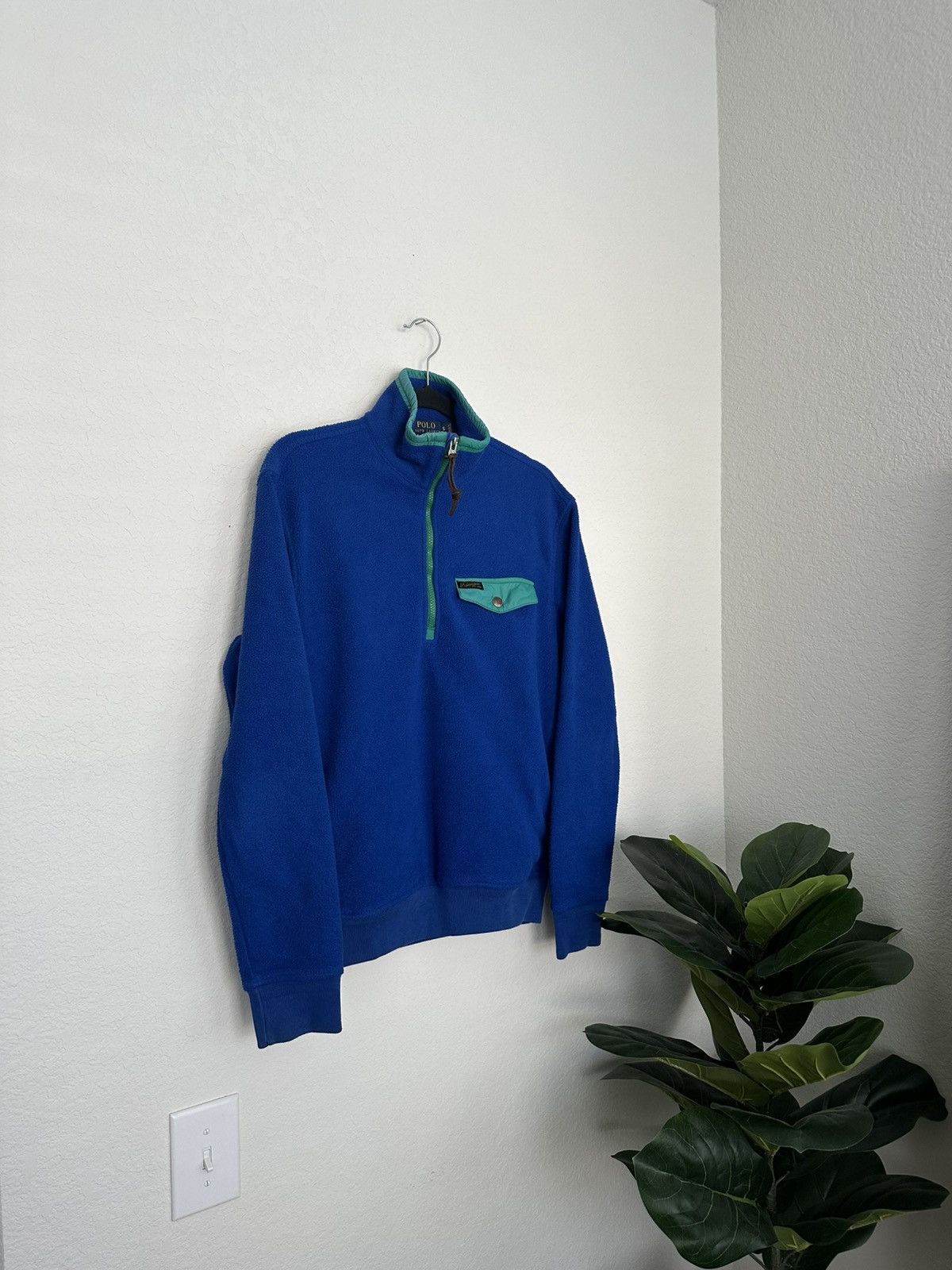Polo Ralph Lauren Polo Ralph Lauren Blue Fleece Pullover HalfZip Sweater Small Size US S / EU 44-46 / 1 - 1 Thumbnail