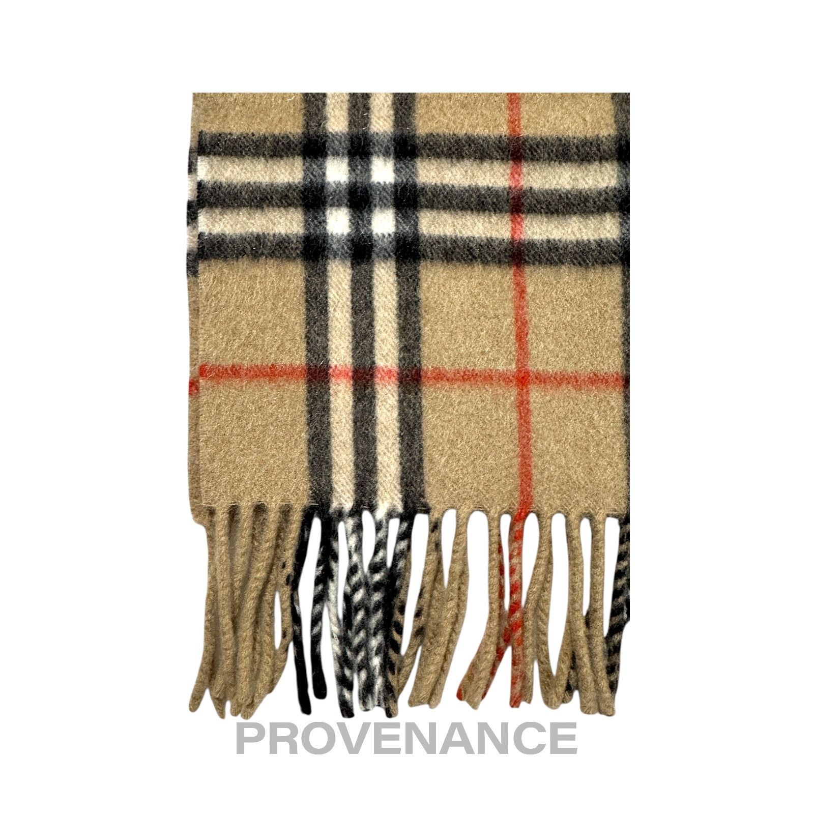 Burberry 🔴 Vintage Burberrys Scarf Nova Check 100% Cashmere Camel Size ONE SIZE - 6 Thumbnail