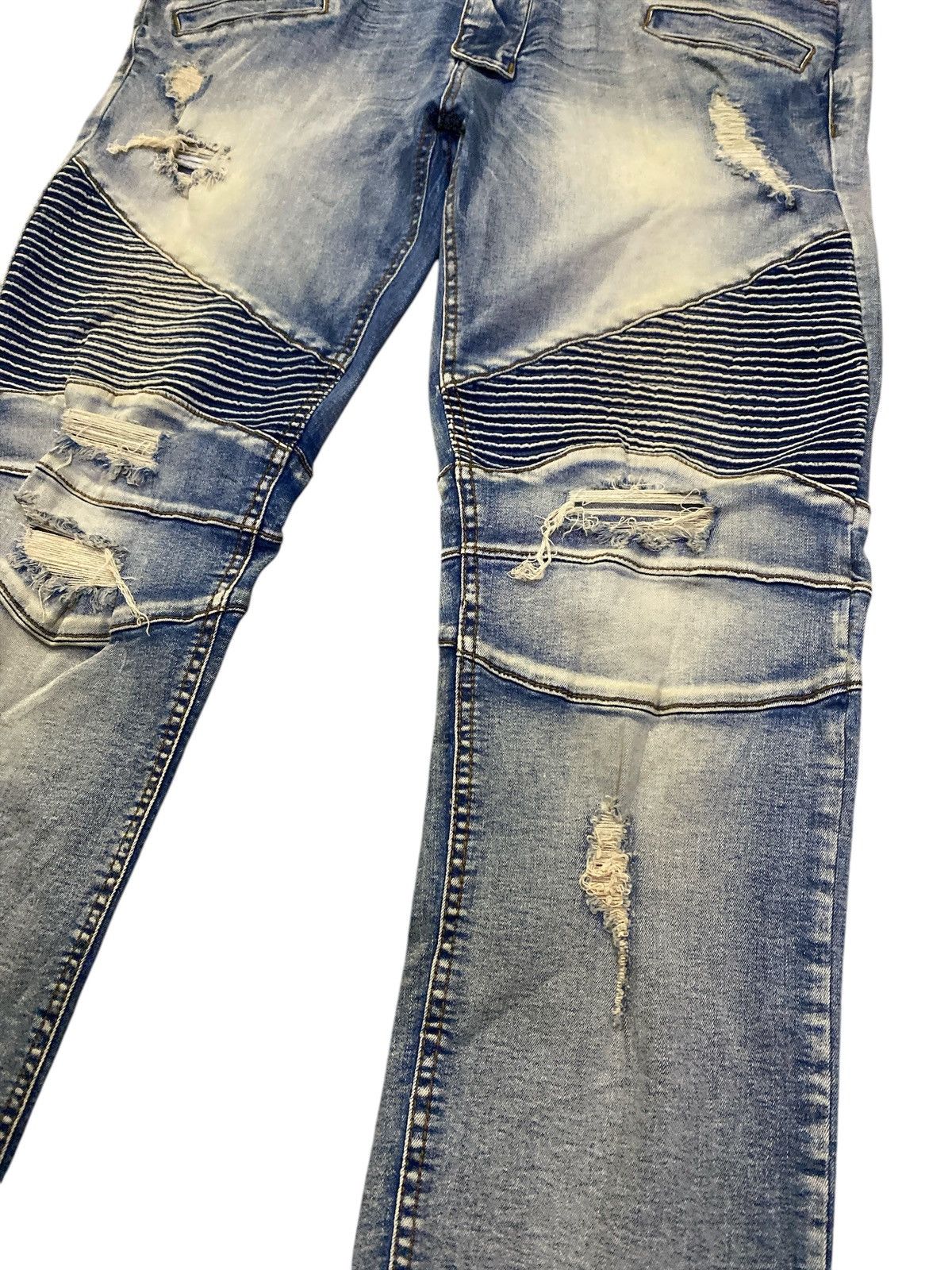 Designer Rare 11 4 14 11 Biker Denim Distressed Size US 38 / EU 54 - 7 Thumbnail