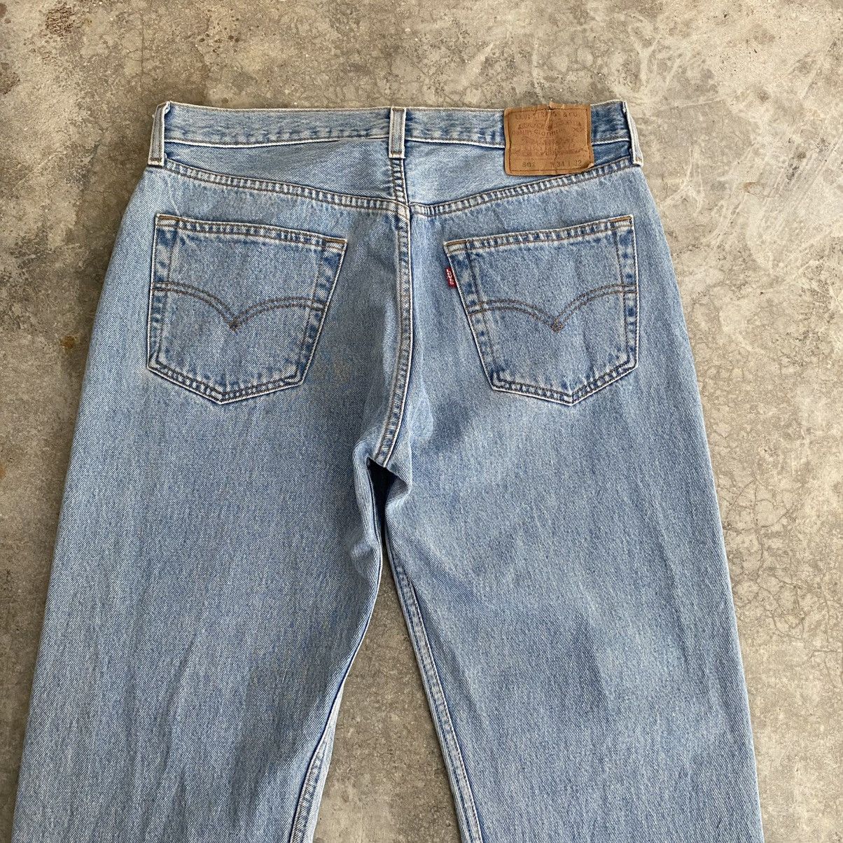 Levi's Size 32x31.5 Vintage Late 90’s Levis 501 Light Blue Jeans Size US 32 / EU 48 - 10 Thumbnail