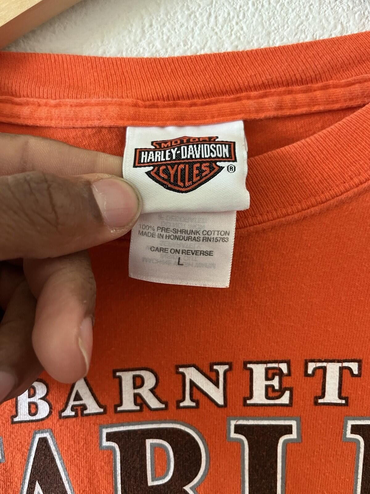 Harley Davidson Vintage Harley Davidson Barnett El Paso Orange Tee L Size US L / EU 52-54 / 3 - 4 Thumbnail
