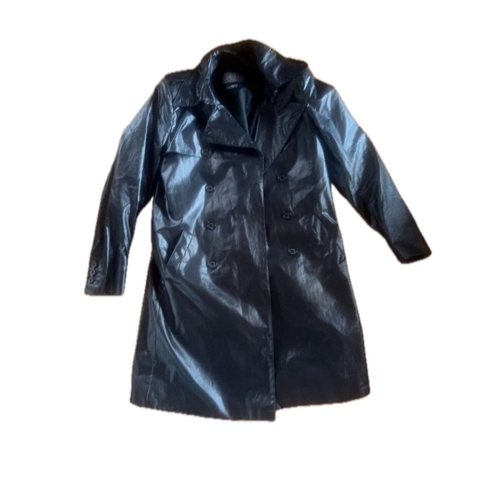 Alexander McQueen Alexander McQueen Black Faux Leather TrenchCoat Madein Italy Size XXL / US 16-18 / IT 52-54 - 1 Thumbnail