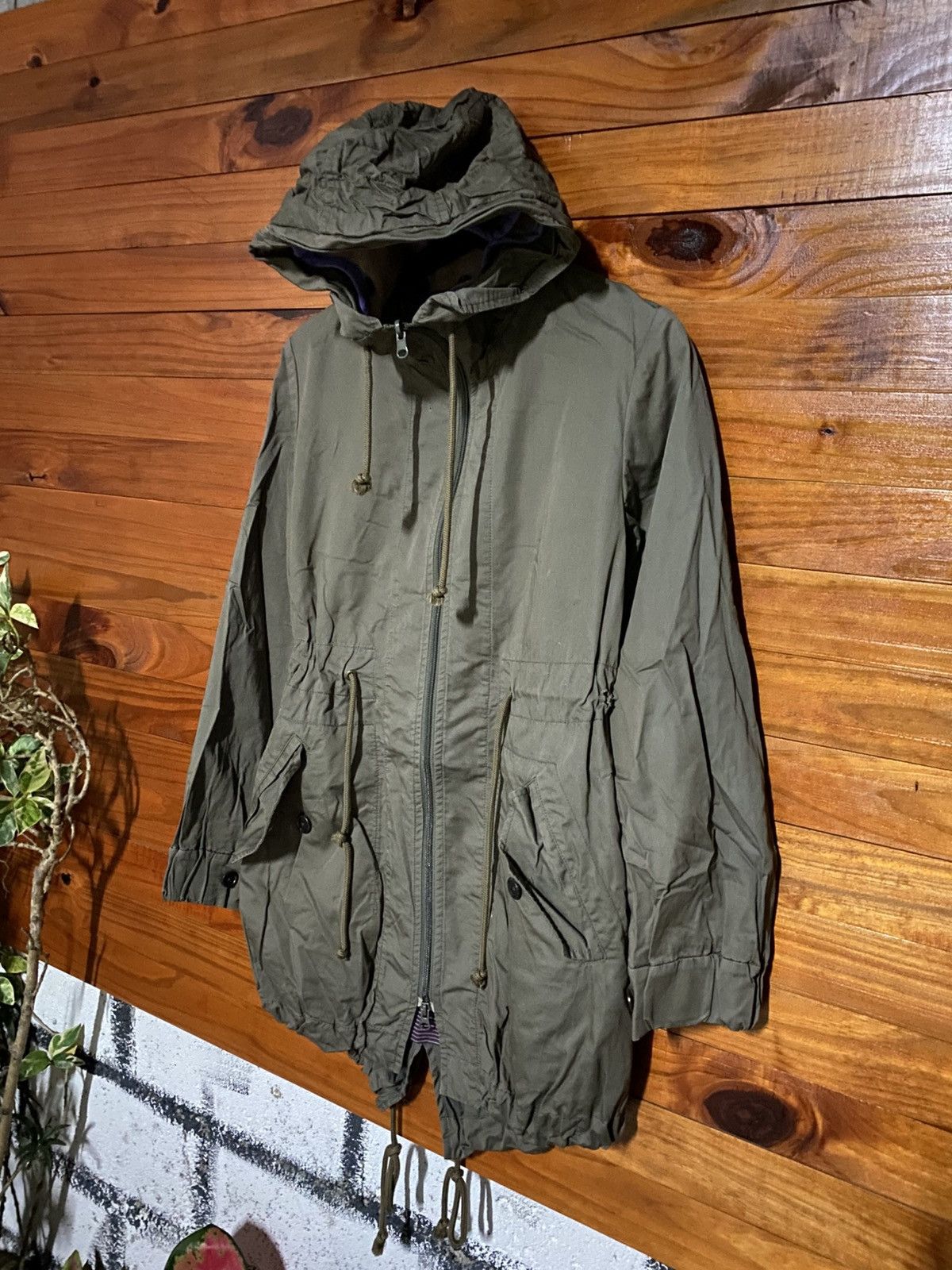 Frapbois FRAPBOIS Olive Green Hooded Mod Coat – Japanese Designer Size US S / EU 44-46 / 1 - 4 Thumbnail