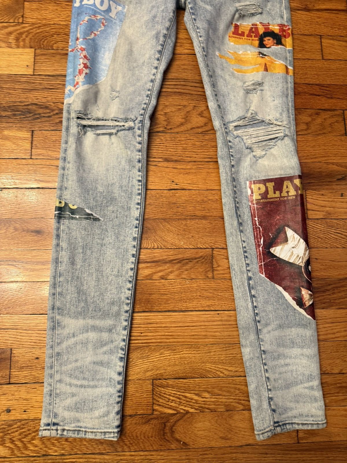 Amiri Amiri Playboi Blue Mx1 Jeans Size 31 Size US 31 - 3 Thumbnail