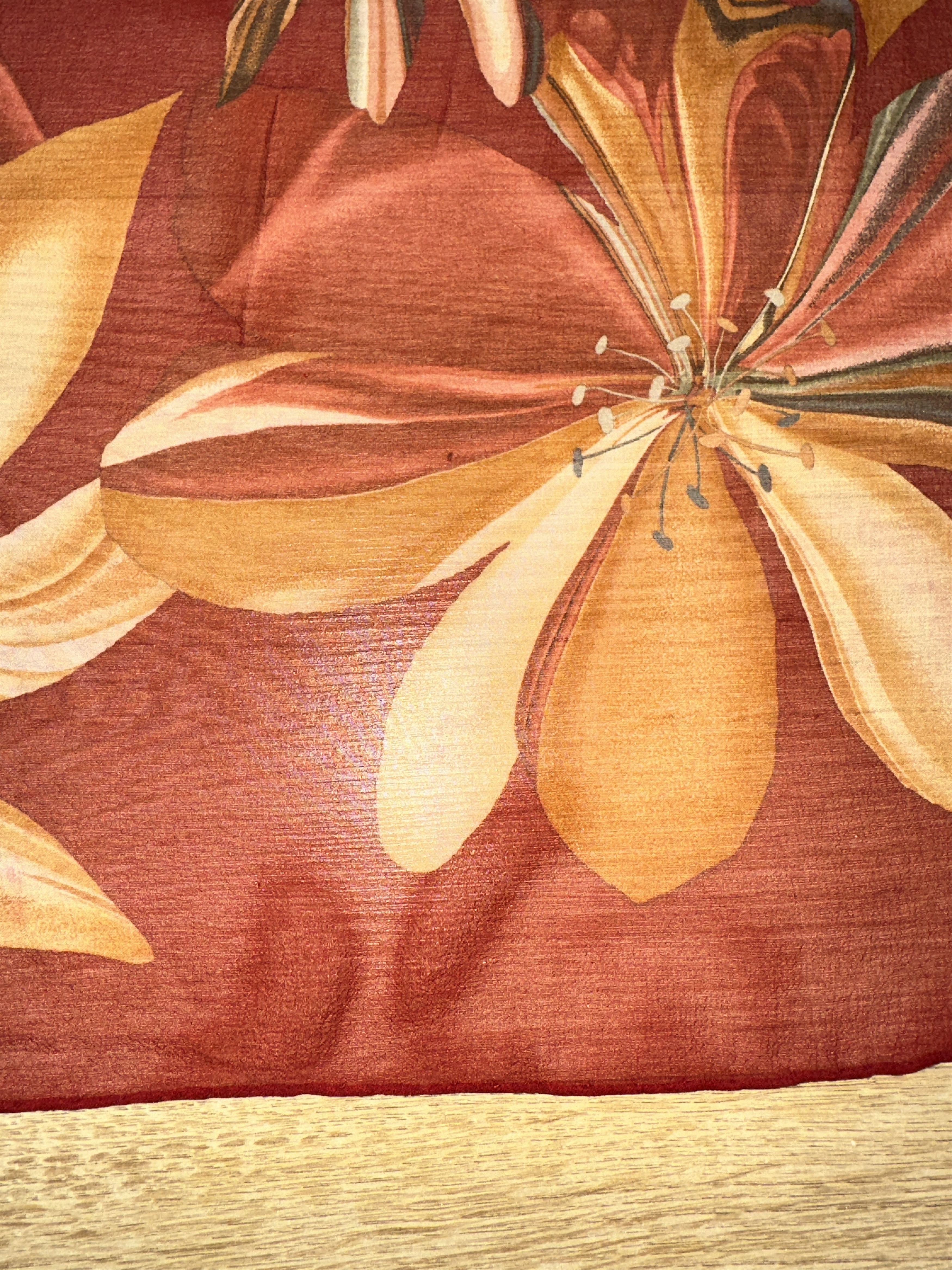 Salvatore Ferragamo Salvatore Ferragamo 100% Silk Floral Square Scarf Red 80cm Size ONE SIZE - 11 Thumbnail