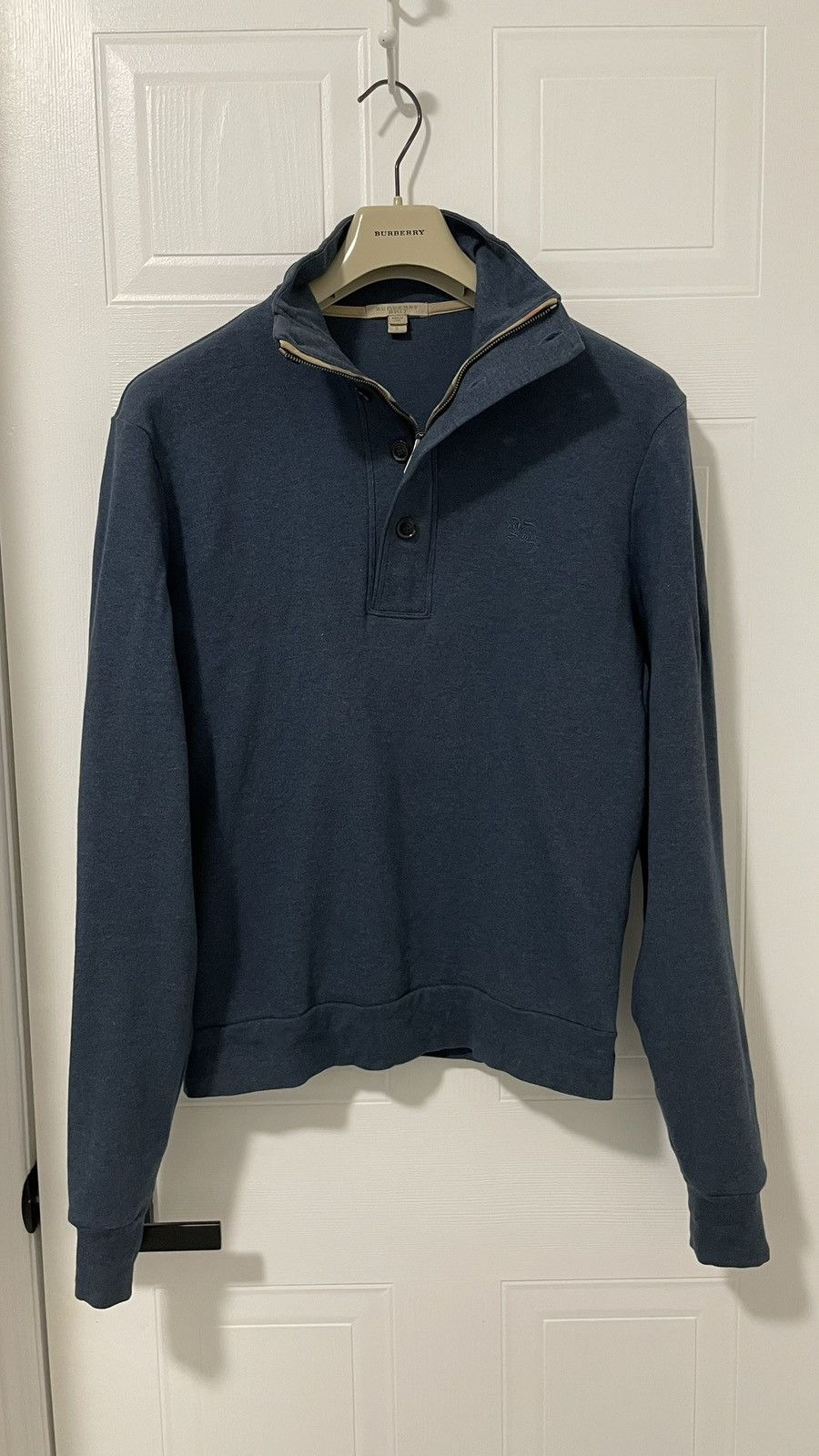 Burberry Quarter Zip Button Up in Marine Blue Size US S / EU 44-46 / 1 - 2 Thumbnail