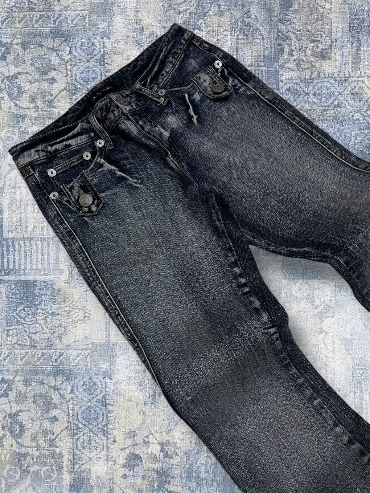 Japanese Brand Vintage 1990s Japan Designer Daily Topic Hot Flared Denim Size US 28 / EU 44 - 7 Thumbnail