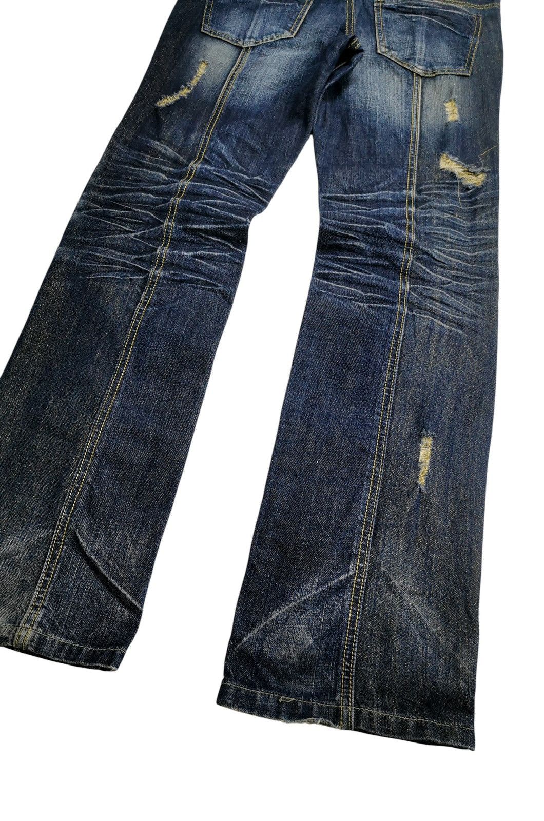 20471120 Slim Flare Jeans Buffalo Jeans Distress Denim Boot Cut Size US 33 - 5 Thumbnail