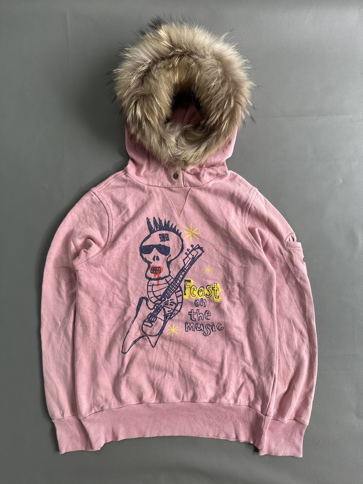 If Six Was Nine FEAST ON THE MUSIC PUNK ROCKSTAR FUR HOODIE Size US S / EU 44-46 / 1 - 1 Thumbnail