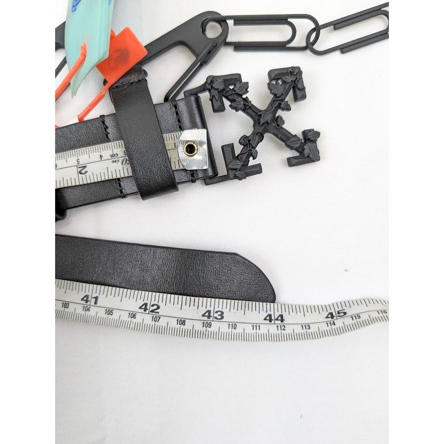 Off-White o1rshd1 Size: L/XL / Leather Belt with Chain in Black Size ONE SIZE - 17 Thumbnail