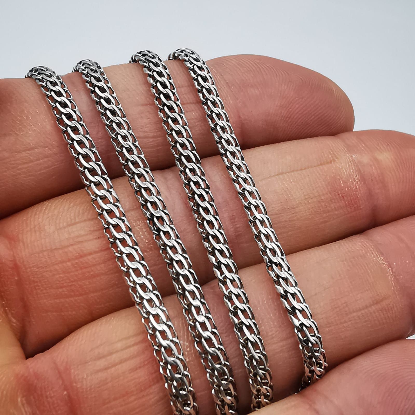 Sterling Silver Vintage Jewelry Chain, 925 Sterling Silver, Signed 12,28g Size ONE SIZE - 6 Thumbnail