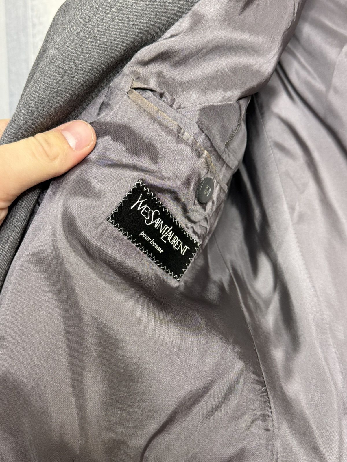 Yves Saint Laurent Yves Saint Laurent Vintage Gray wool mens blazer size 48 Size 48R - 14 Thumbnail