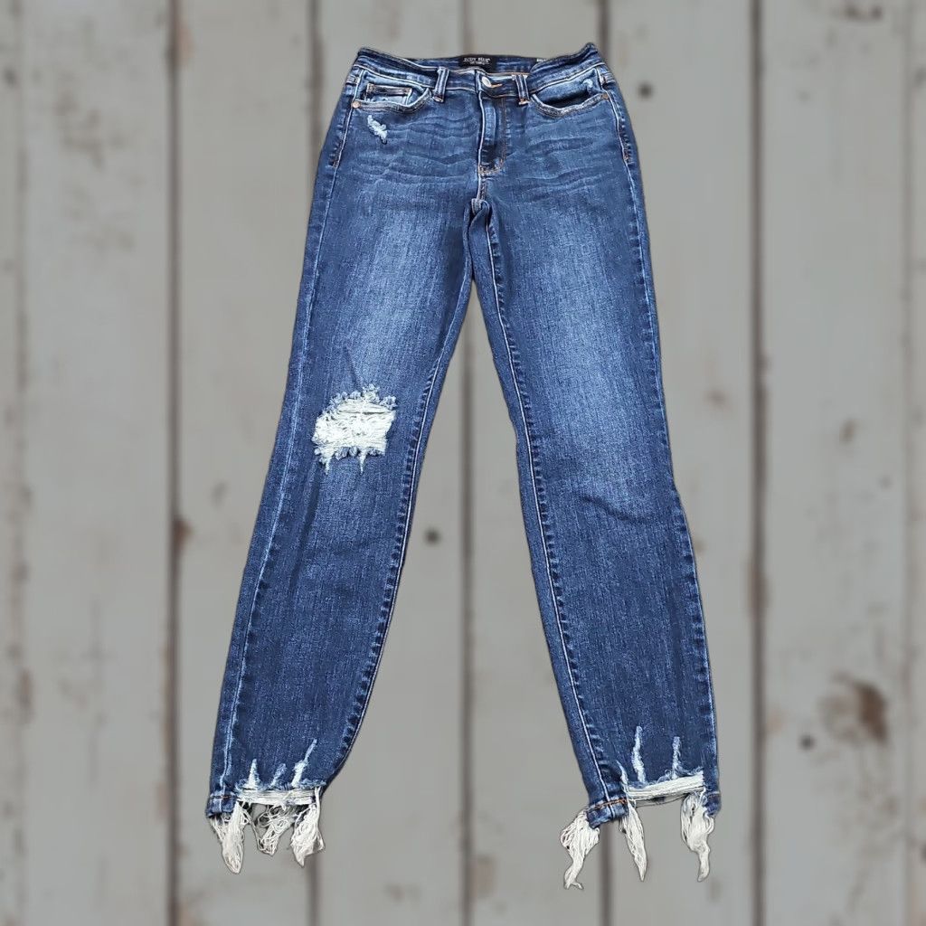 Denime Judy Blue Jeans Womens Skinny Distressed Stretch Denim Relaxed Fit 22x29 Blue Jeans Adult Regular 3 - 20? Size 26" / US 2 / IT 38 - 1 Thumbnail