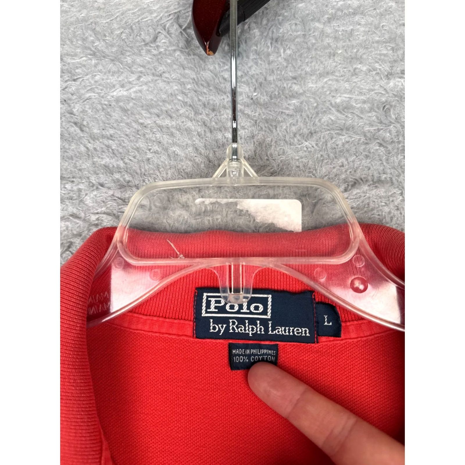 Polo Ralph Lauren VINTAGE Polo Ralph Lauren Shirt Men L Red 100% Cotton Short Sleeve Pony Size US L / EU 52-54 / 3 - 6 Thumbnail