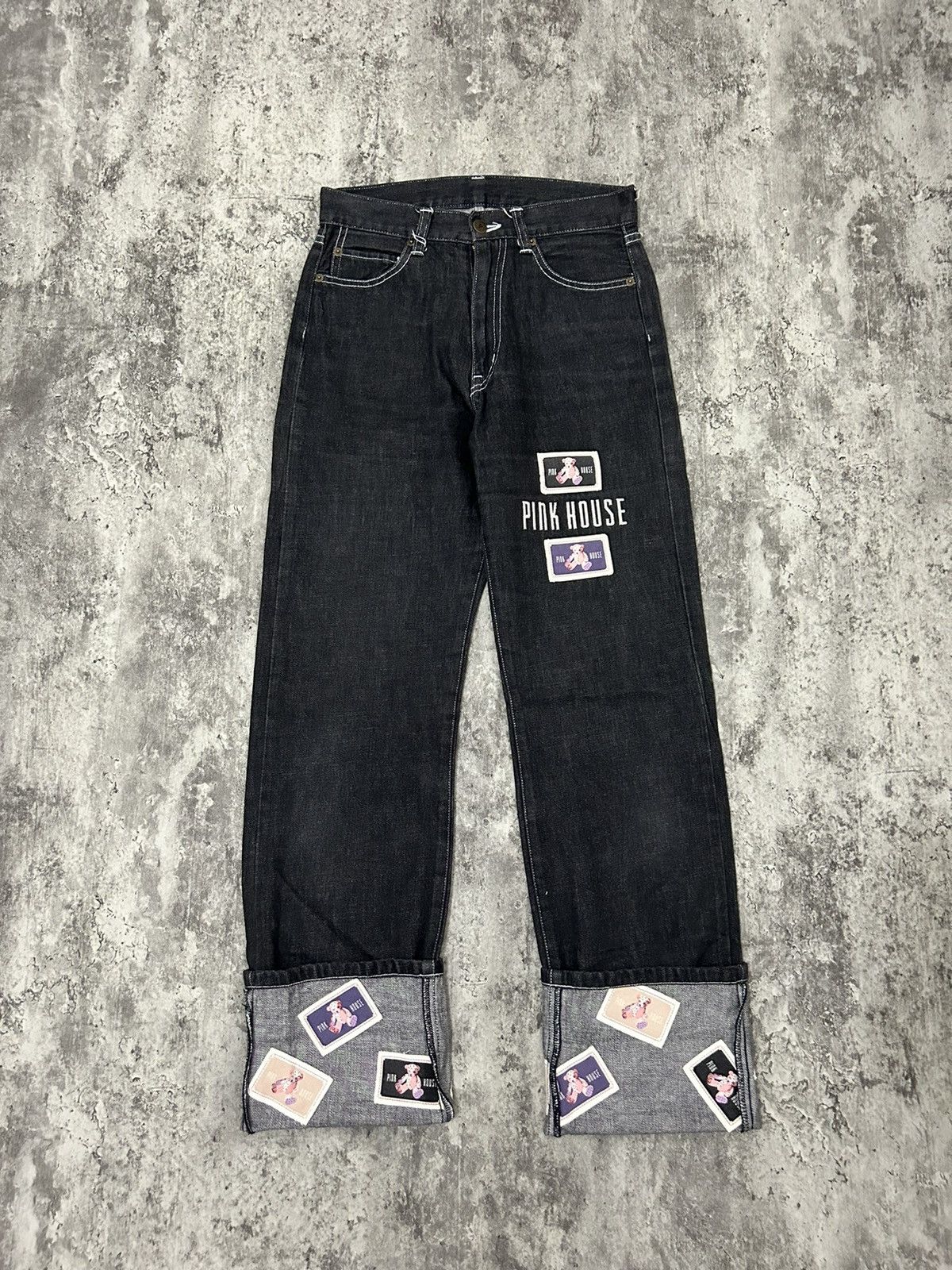 Japanese Brand × Karl Helmut × Pink House Pink House Bear Photo jeans Size US 27 - 1 Thumbnail
