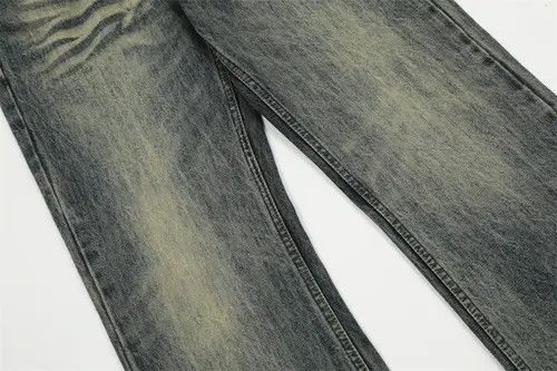 VIBE Distressed washed men's trendy straight flared jeans Size US 34 / EU 50 - 6 Thumbnail